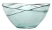 Clear Spanish Recycled Glass Medium Duet Bowl 8 1/2"L x 8"W x 4 1/4"H