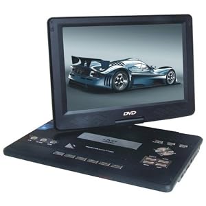 Swari High Quality Spd-14b 14.1\” Inch Portable Cd/mp3/dvd Player Dvd/dvd+r/dvd+rw/vi Deocd/cd/cd-r/cdrw/ Mp3/jpeg Cd/mpeg4/divx Can Read Sd/mmc/ms Memory Card Analog Tv and Usb Black with Swivel Screen and Remote