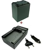 ANGEBOT IM SET: Hochleistungs Kamera Li-Ion Akku + Akku Ladegerät mit Kfz Adapter für Sony HDR CX305E CX350E CX350VE CX130 CX130E CX130EB CX130ER CX130ES CX130EL CX160 CX160E CX360 CX360VE CX700