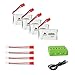 Noiposi 4Pcs 3.7V 680mah 20c Lipo Battery with X6 Charger for Syma X5HC X5HW RC Quadcopter