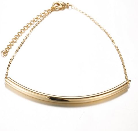 Infinite Charming Jewelry Women's Gold Plated Base Tube Bracelet 7.8"+2.3" Extender