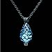 Teardrop Blue Glow in the Dark Necklace Jewelry Pendant Steampunk Fairy Magical