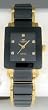 Oniss Women's Caprice II Black Ceramic Watch with Gold Trim ON603-lg-blk