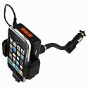 Black Apple Ipod 5-in-1 Car Charger + Fm Transmitter / Holder Full Range Freq...