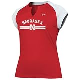 Nike Nebraska Cornhuskers Scarlet Ladies Tissue Raglan T-shirt