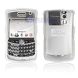 NEW White Clear Transparent Hard Protective Case Cover for BlackBerry Curve ....