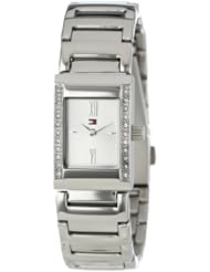Tommy Hilfiger Womens 1780404 Crystal Accented Stainless Steel Bracelet Watch