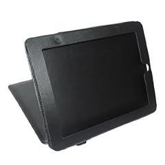Leder Folio Tasche Schutzh�lle Etui Case H�lle in Schwarz f�r Apple iPad mit integriertem Aufsteller