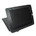 Leder Folio Tasche Schutzh�lle Etui Case H�lle in Schwarz f�r Apple iPad mit integriertem Aufsteller