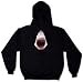 Shark Bite Sweatshirt, Awesome Realistic 3D Design Great White Hoodie, X-Large, Brown