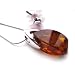 41sCohyVUWL. SL500 SS75  Top Quality Flaming Amber and Sterling Silver Pendant on Snake Chain, 18