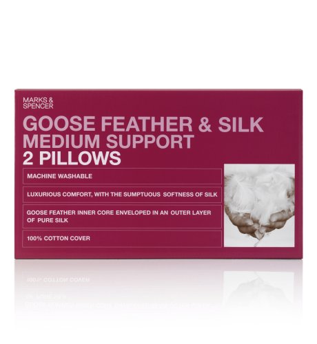 2 Pure Cotton New Goose Feather Pillows