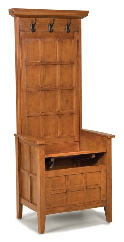 Mini Hall Tree and Storage Bench in Cottage Oak
