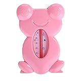 WeiMiSi 風呂用 温度計　湯温計　水温計　可愛いカエル　ピンク