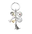 Dog Lover 5 Charm Golden Retriever Keychain is All Dog!