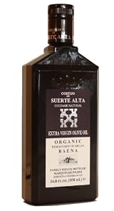 Cortijo de Suerte Alta Coupage Natural- Award Winning, NOP Organic Certified, Cold Pressed EVOO Extra Virgin Olive Oil, 2012-2013 Harvest, 17-Ounce Glass Bottle