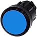 Siemens 3SU10000AB500AA0 Pushbutton, Plastic, IP66, IP67, IP69K Protection Rating, Black Plastic, 22mm, Blue
