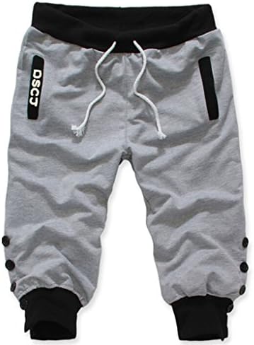 ZeggA Men's Casual Harem Training Jogger Sport Short Baggy Pants Gray Tag XL