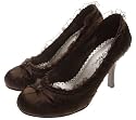 Balmoral Satin Pumps Rüschen Braun (P65n)
