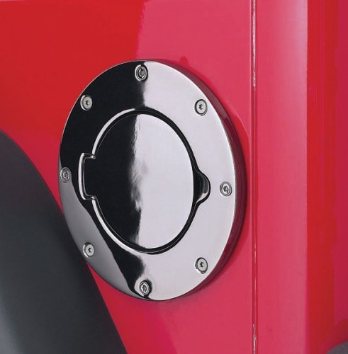 Rugged Ridge Black Chrome Trim Accessories for Jeep Gas Hatch Cover Jeep Wrangler 1997 to 2006 (TJ)