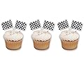 Checkered Flag Racing Cupcake Picks