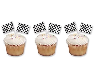 Checkered Flag Racing Cupcake Picks