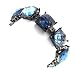 Jewelry : Maxim's Big Bold Square Links Blue Bracelet