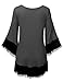 SJSP Long Sleeve Color Blocked Unbalance Hem Detail Loose Fit Tunic Top