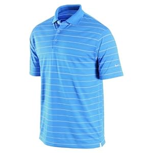 NIKE Men's Tech Core Stripe Golf Polo Shirt, Valor Blue, Medium
