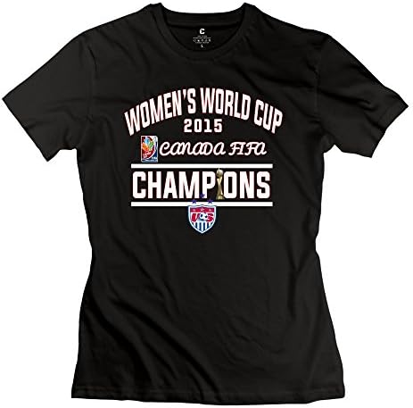 KIMMA Lady's US Soccer 2015 WWC Canada FIFA Champion T-shirt - Black M