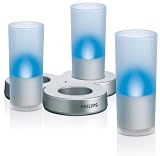 Philips - Imageo CandleLights - 3 Bougies LED Photophores, Bleu, Luminaire d'ambiance design - 6910835PH