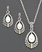 14k Gold & Sterling Silver Cultured Freshwater Pearl Pendant & Earring Set