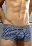 C-in2 Honeycomb Low No Show Army Boxer Brief with Sling Support for Men - Blue