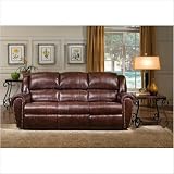 Fillmore Bonded Leather Sofa in Cognac Brown