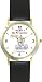 Habit 1 - Proactive Man (English Text) - DELUXE TWO-TONE WATCH from THE 7 HABITS - WATCH COLLECTION BY WATCHBUDDY&reg; - Arabic Numbers - Black Leather Strap-Size-Large ( Men's Size or Jumbo Women's Size )