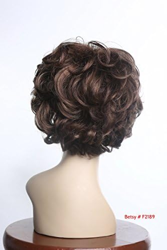 Natural-Look Wig New Fashion Bob Pixie Tousle Medium/Chocolate Brown Red Blonde for Regular Wear or Halloween Party Cosplay Heat Friendly Fire Resistant Kanekalon (BONUS: 2 Wig Caps Provided)