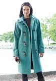 Jessica London Plus Size Hooded Toggle Coat - Petite