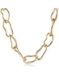 Roman Luxe Gold-Tone Organic Link Necklace, 18.75"