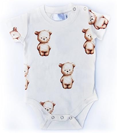 Princess LirLir Baby Romper | Cute Animal design | Unisex Bodysuit (Teddy Bear)