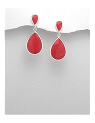 Resin Earrings In 92.5 Sterling Silver