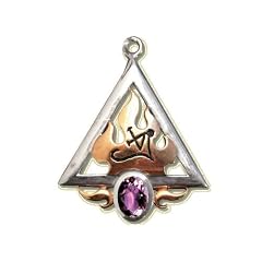 Anh�nger Cassiellum Karmakl�rung 925er Silber mit Gold und Amethyst Schmuck Amulette Esoterik