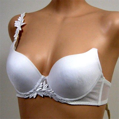Orlfa White Floral Mold Cup Bra #0102
