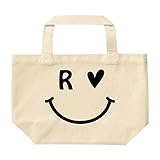 イニシャル & お名前入り トートバッグ [S] [TS395] ハートマーク おしゃれな名入れギフト,プレゼント