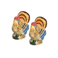 Churchill China Thanksgiving Turkey Full Color Salt and Pepper Set
