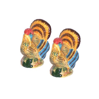 Churchill China Thanksgiving Turkey Full Color Salt and Pepper Set