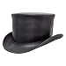 Voodoo Hatter El Dorado Unbanded Black or Brown Leather Top Hat