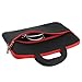 Evecase Ultra-Portable Neoprene Carrying Sleeve Case Bag For Acer Aspire R 13 Series 13.3-Inch Convertible 2 in 1 Laptop - Black/ Red