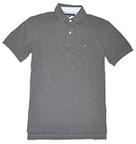 Image of Tommy Hilfiger Classic Fit Men Polo T-shirt (Medium, Dark Grey)
