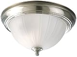 41sDNFIODRL. SL160  Progress Lighting P3816 44 One Light Close To Ceiling with Etched Ribbed Glass, Oxford Silver
