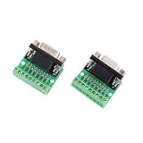 【ノーブランド品】1ペア入り　9ピン　DB9 solderlessterminalメス/オス　RS232 RS485アダプタコネクタ
